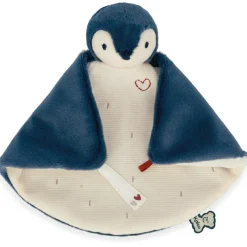 Doudou plat Manchot bleu