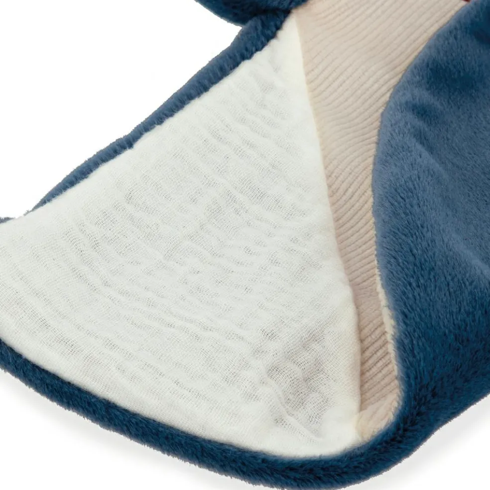 Doudou plat Manchot bleu