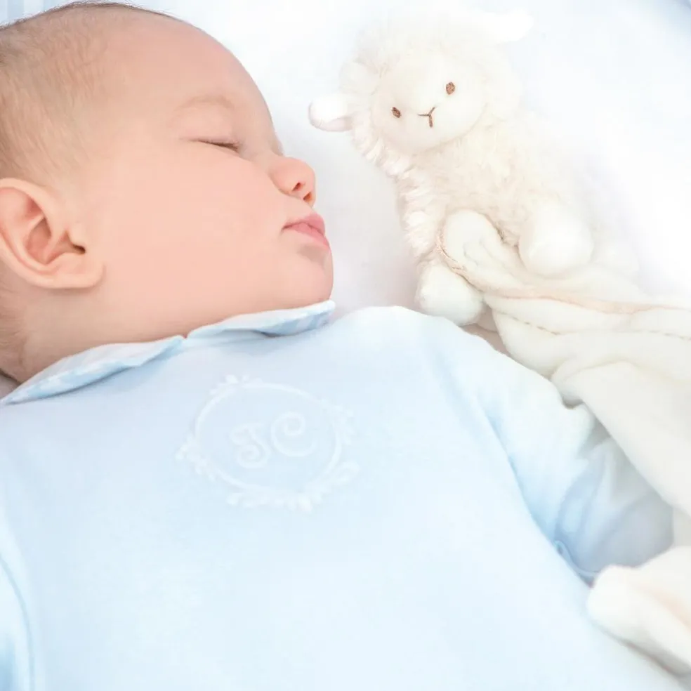 Doudou plat mouton écru (25 x 25 cm)