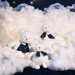 Doudou plat ours luminescent Clair de Lune (26 cm)