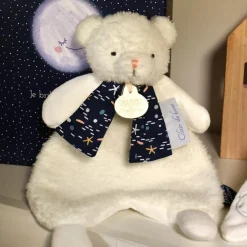 Doudou plat ours luminescent Clair de Lune (26 cm)