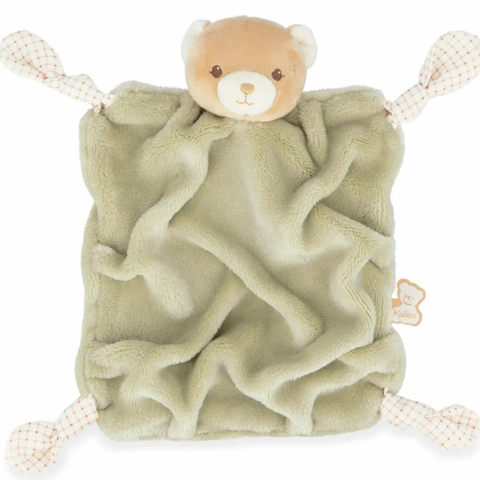Doudou plat Ours vert