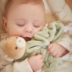 Doudou plat Ours vert