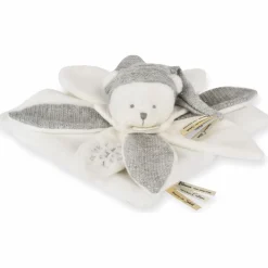 Doudou plat pétales Ours Argent (25 cm)