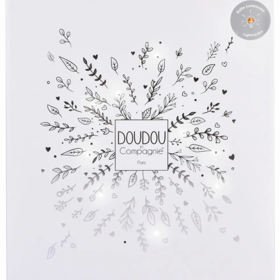 Doudou plat pétales Ours Blanc (25 cm)