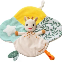 Doudou plat Sophie la girafe avec attache sucette