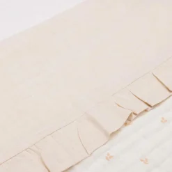 Drap de berceau en coton Ruffle Natural (75 x 100 cm)