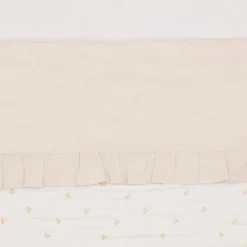 Drap de berceau en coton Ruffle Natural (75 x 100 cm)
