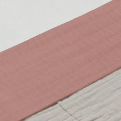 Drap de berceau en coton Wrinkled Rosewood (75 x 100 cm)