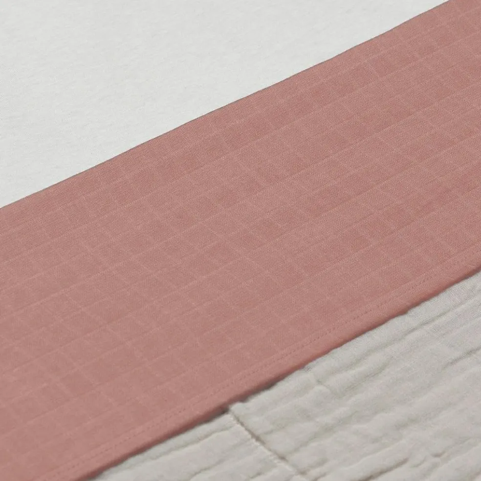 Drap de berceau en coton Wrinkled Rosewood (75 x 100 cm)