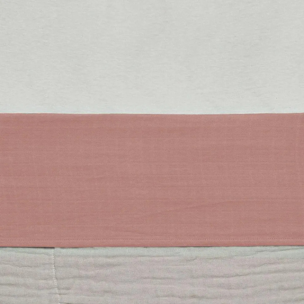 Drap de berceau en coton Wrinkled Rosewood (75 x 100 cm)
