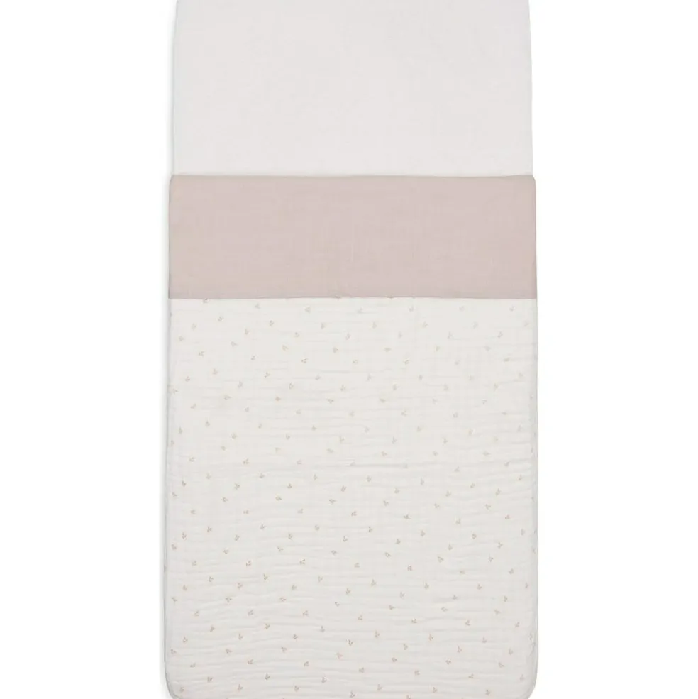 Drap de berceau en coton Slub Nougat (75 x 100 cm)