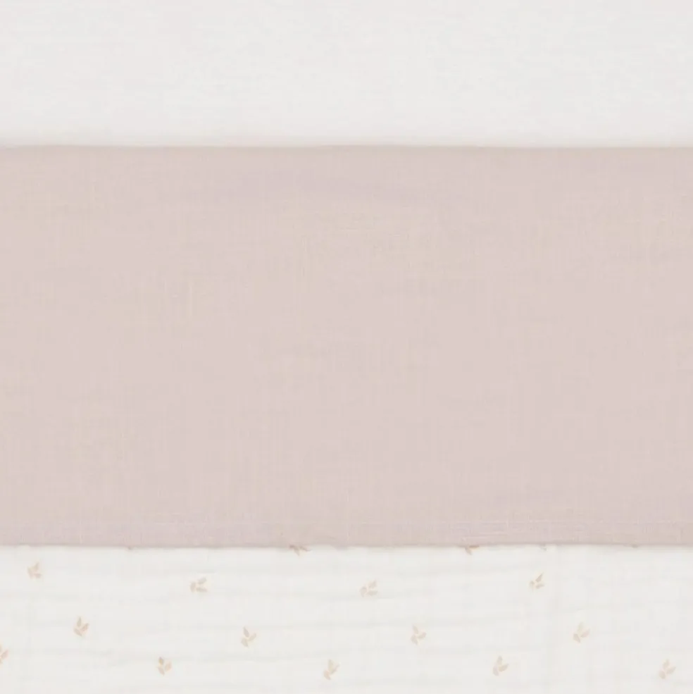 Drap de berceau en coton Slub Nougat (75 x 100 cm)