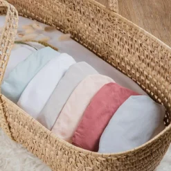 Drap housse de berceau en coton bio Naturel (50 x 83 cm)