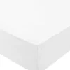 Drap housse de berceau en coton bio blanc (40 x 80 cm)