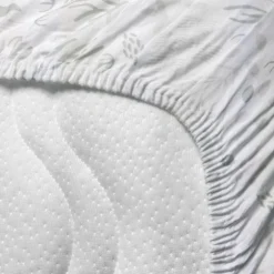 Drap housse en coton bio Yukari Tilleul (70 x 140 cm)