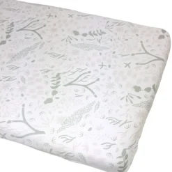 Drap housse en coton bio Yukari Tilleul (50 x 83 cm)