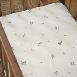 Drap housse en coton bio L'Envolée (50 x 83 cm)