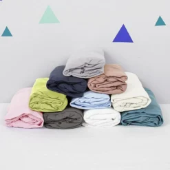 Drap housse en coton bio blanc (70 x 140 cm)