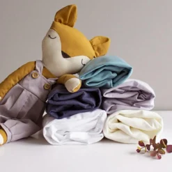 Drap housse en coton bio blanc (60 x 120 cm)