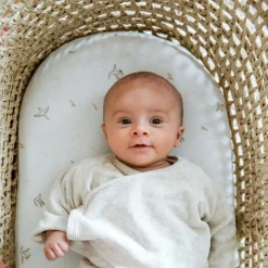 Drap housse en coton bio L'Envolée pour landau (72 x 33 cm)