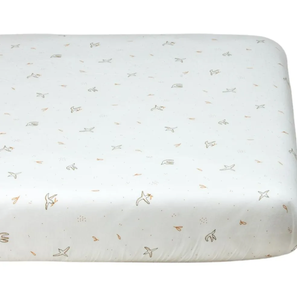 Drap housse en coton bio L'Envolée (60 x 120 cm)