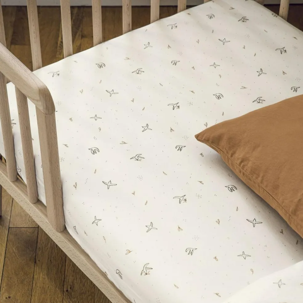 Drap housse en coton bio L'Envolée (60 x 120 cm)