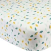 Drap housse en coton Feuille (70 x 140 cm)