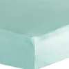 Drap housse en coton jade (60 x 120 cm)