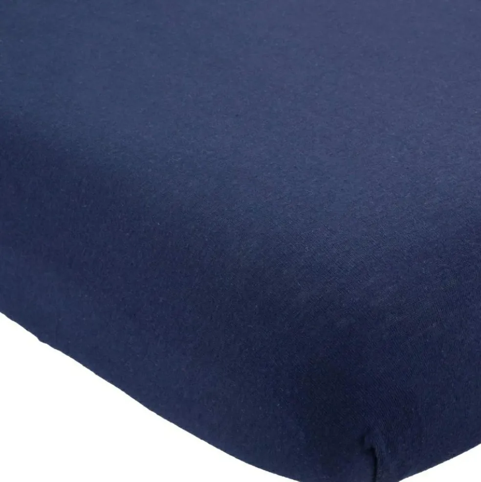 Drap housse en coton Marine (70 x 140 cm)