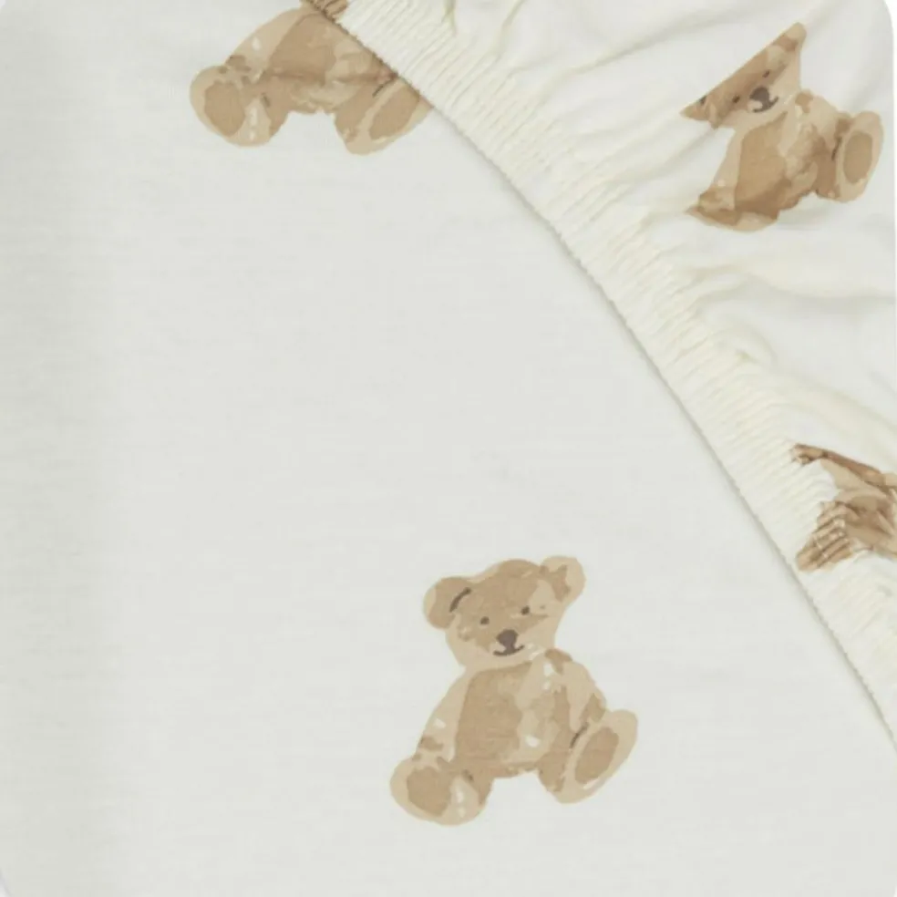 Drap housse en coton ours Teddy Bear (60 x 120 cm)