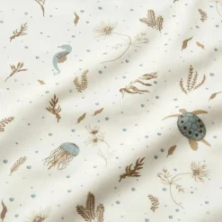 Drap housse en coton Sea garden (60 x 120 cm)