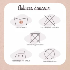 Drap housse en coton vieux rose (60 x 120 cm)