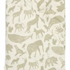 Drap housse en jersey Animals Olive Green (40 x 80 cm)