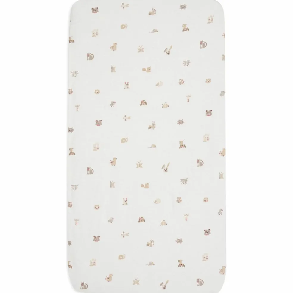 Drap housse en jersey Animal Friends (60 x 120 cm)