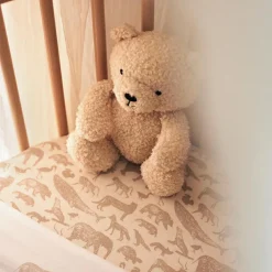 Drap housse en jersey Animals Nougat (40 x 80 cm)