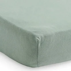Drap housse en jersey Ash Green (60 x 120 cm)