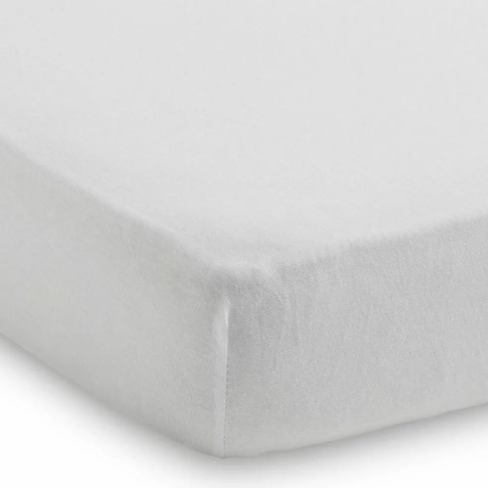 Drap housse en jersey Blanc (60 x 120 cm)