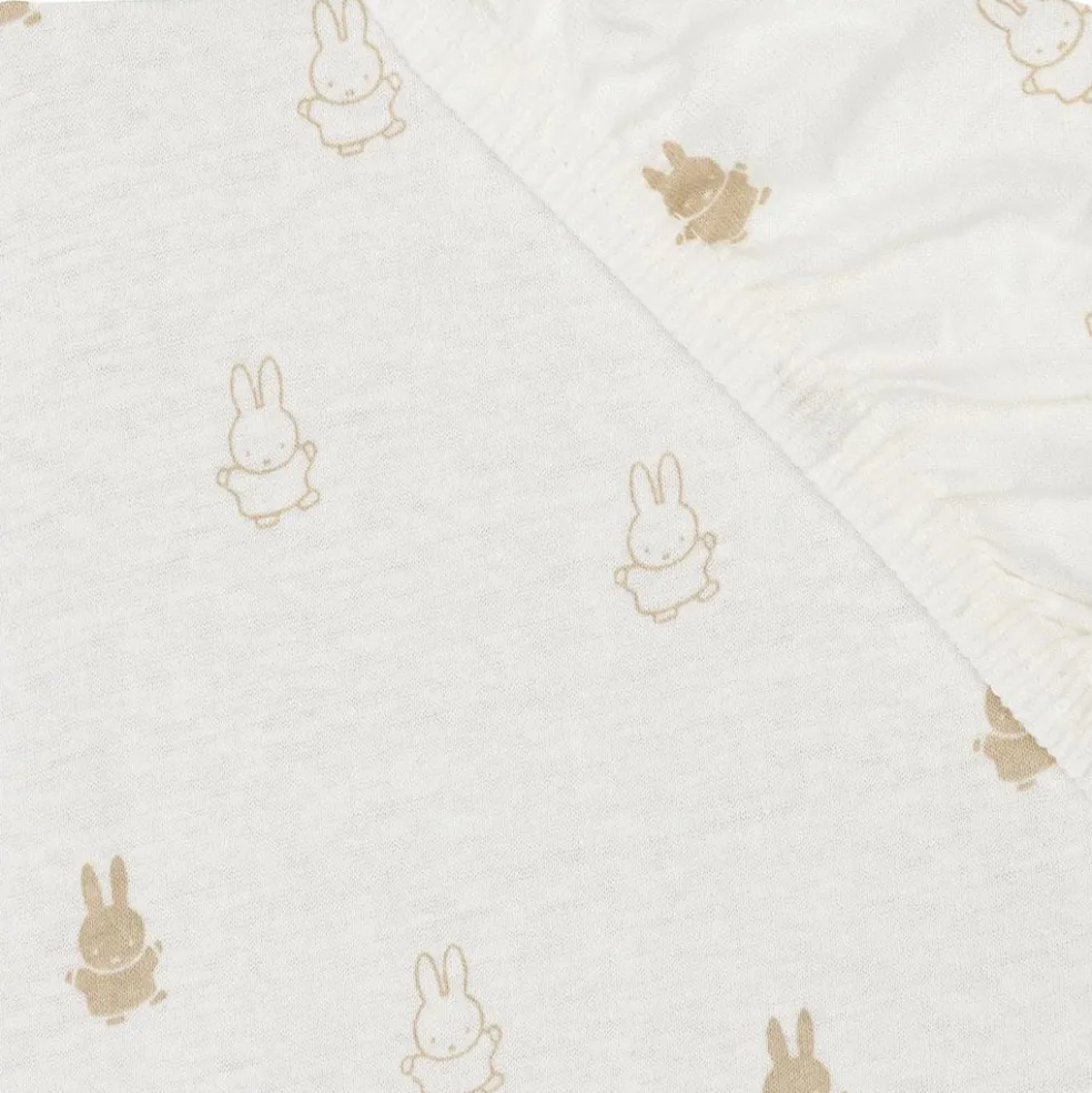 Drap housse en jersey Happy Miffy Nougat (40 x 80 cm)