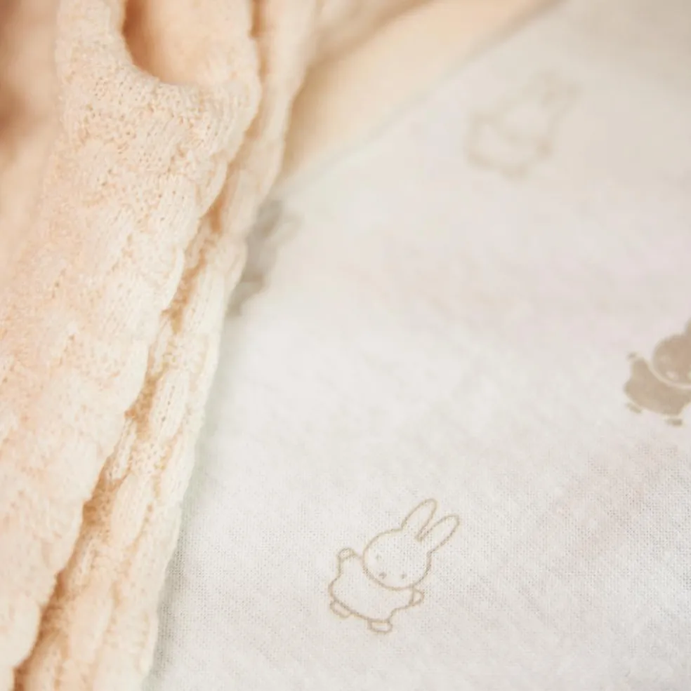 Drap housse en jersey Happy Miffy Nougat (40 x 80 cm)