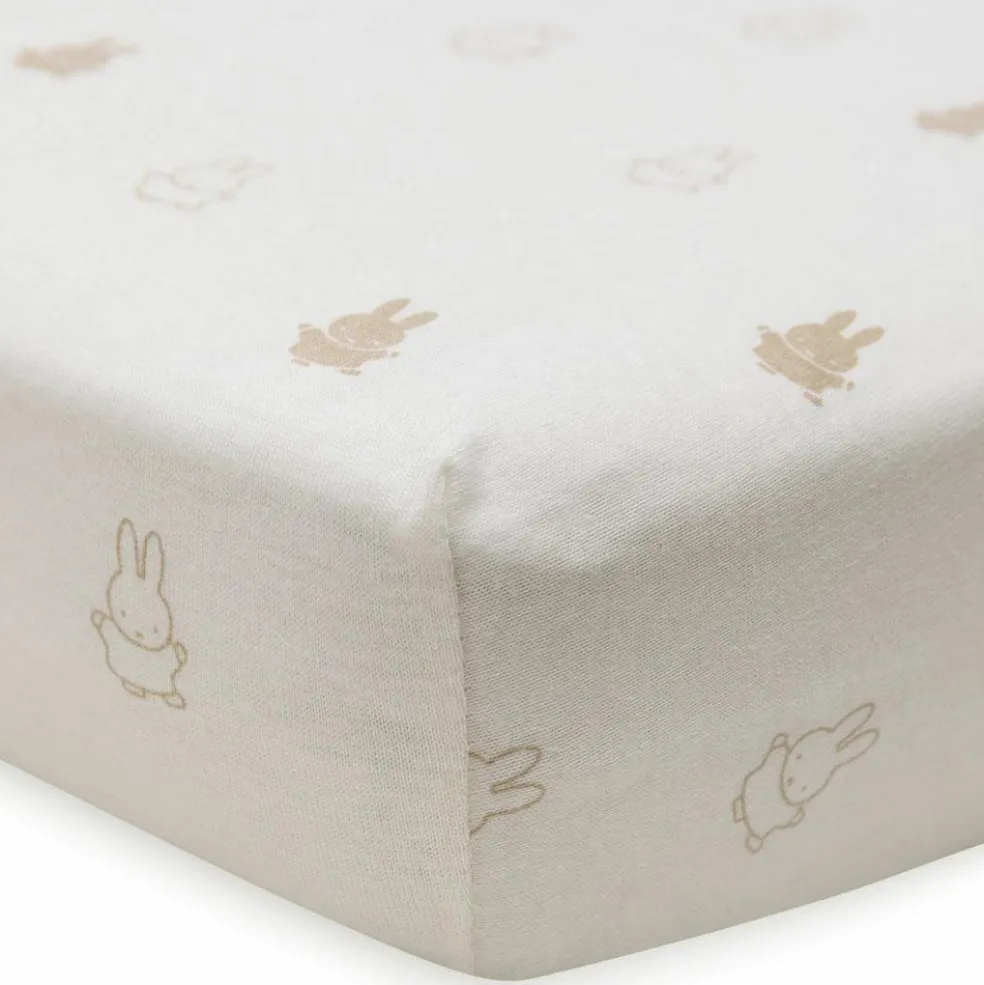 Drap housse en jersey Happy Miffy Nougat (40 x 80 cm)