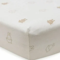 Drap housse en jersey Happy Miffy Nougat (60 x 120 cm)