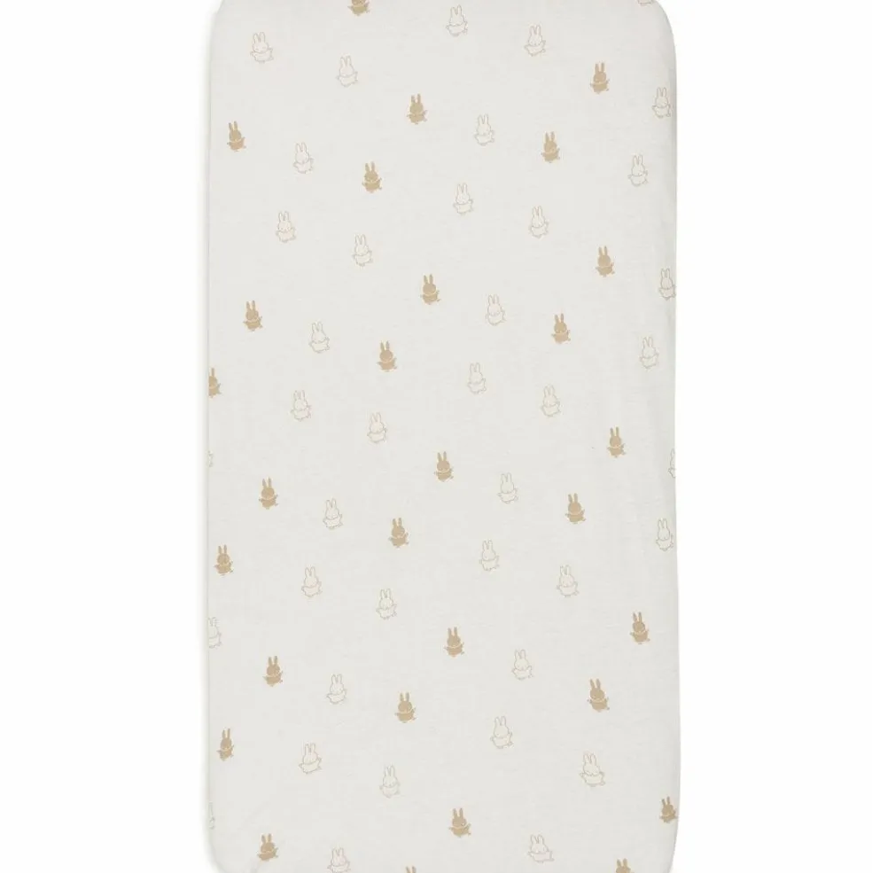 Drap housse en jersey Happy Miffy Nougat (60 x 120 cm)