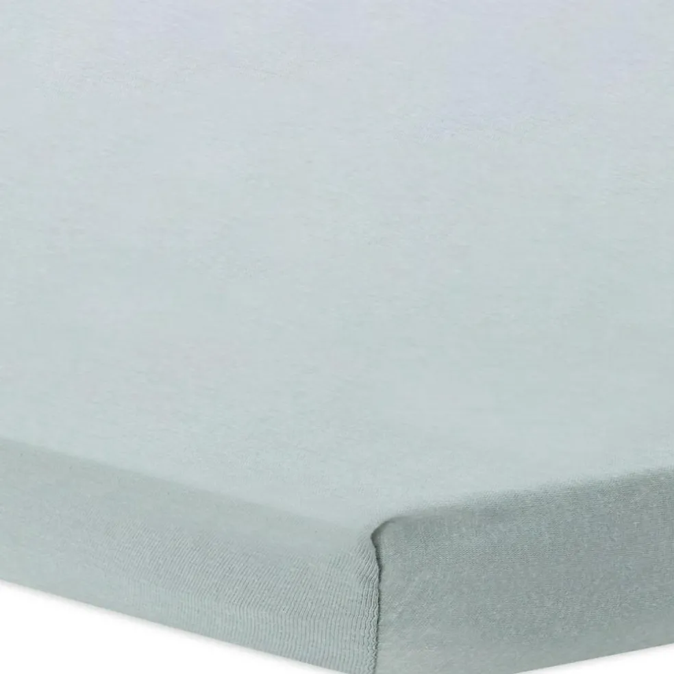 Drap housse en jersey pour matelas de parc Sea Green (75 x 95 cm)