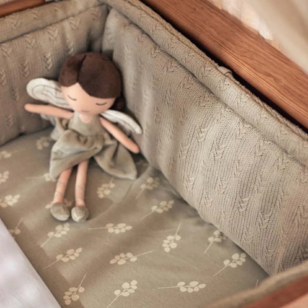 Drap housse en jersey Twig Olive Green (70 x 140 cm)