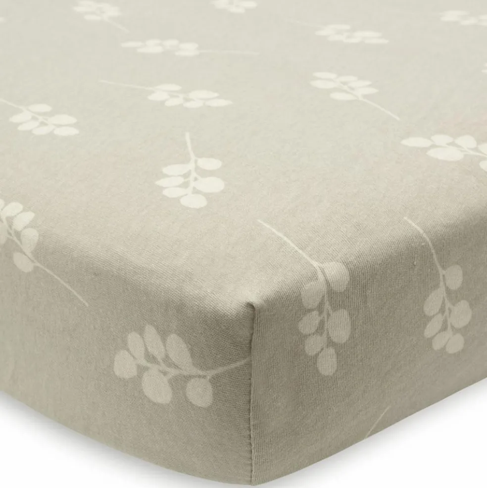 Drap housse en jersey Twig Olive Green (70 x 140 cm)