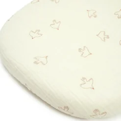 Drap housse pour couffin Brown Hoshi Birds Wabi-sabi (40x80 cm)