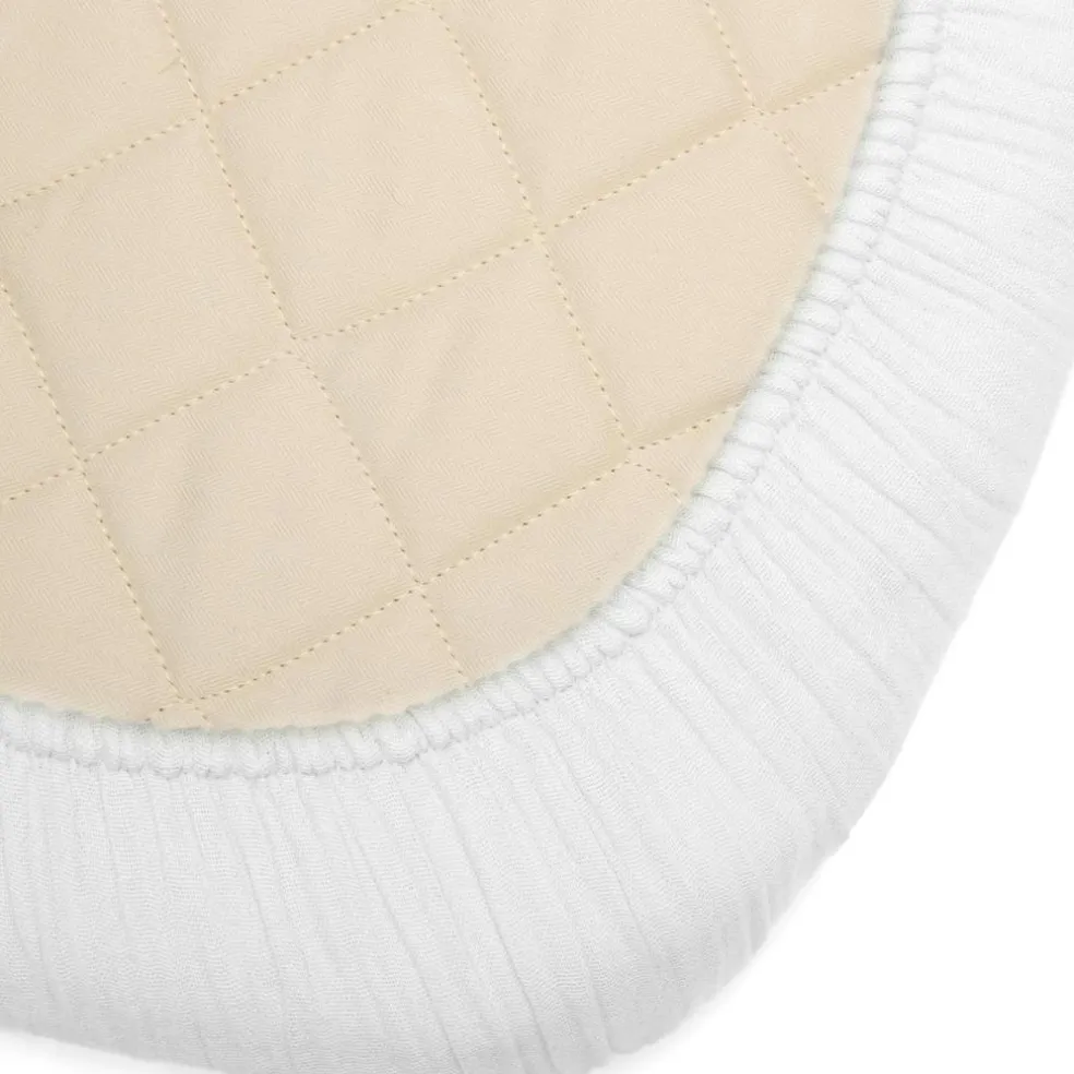 Drap housse pour lit bébé Kimi White (120 x 66 cm)