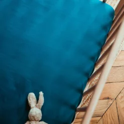 Drap housse pur coton Bleu nuit (70 x 140 cm)