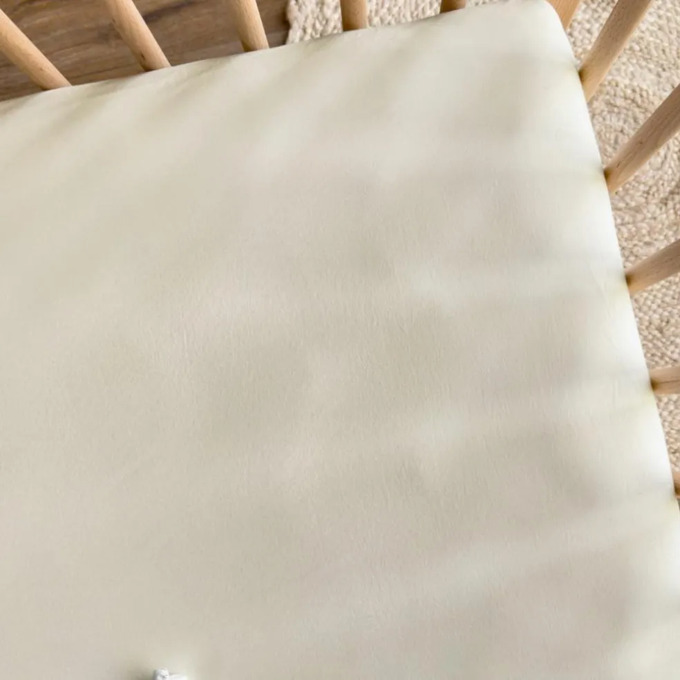 Drap housse pur coton Ecru (60 x 120 cm)